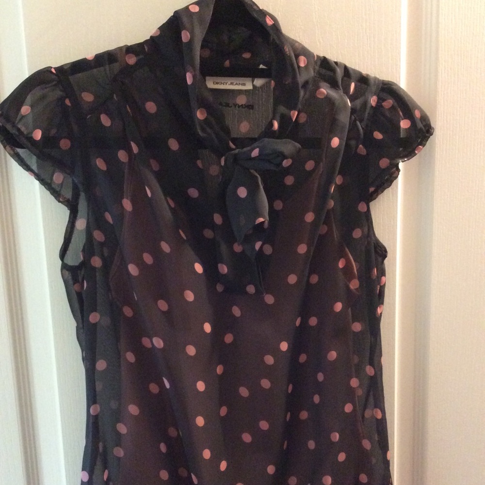 DKNY Jeans Black sheer top